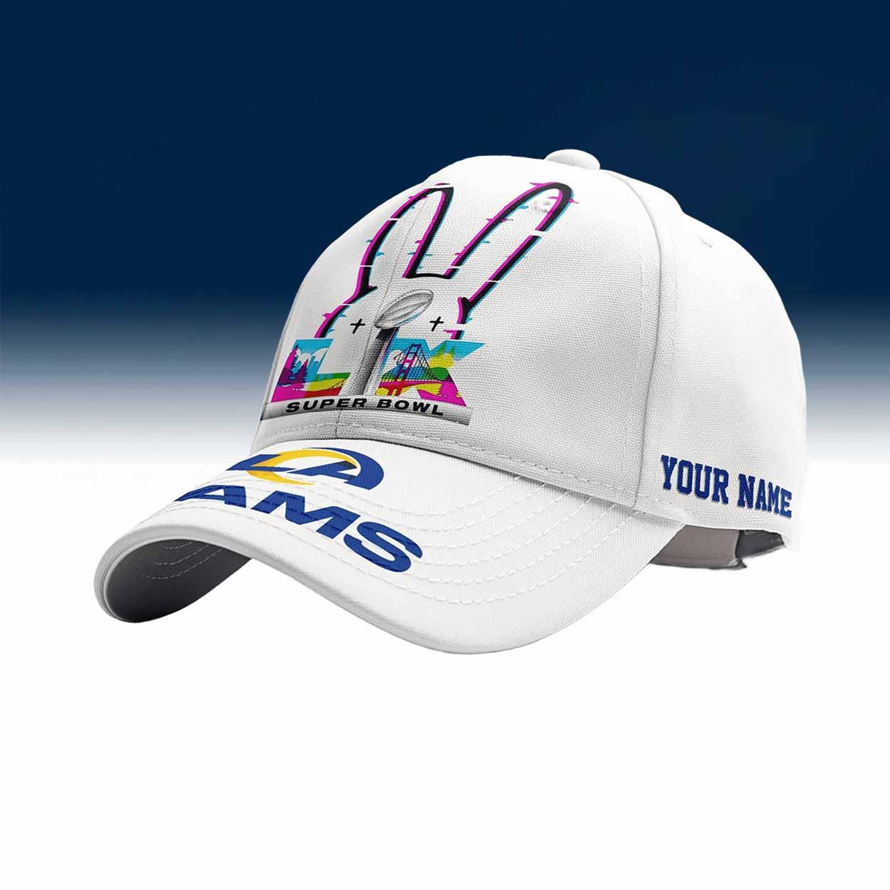 2026 Rams Bad Bunny Bowl LX Custom Name Hat 2026 Rams Bad Bunny Bowl LX Custom Name Hat