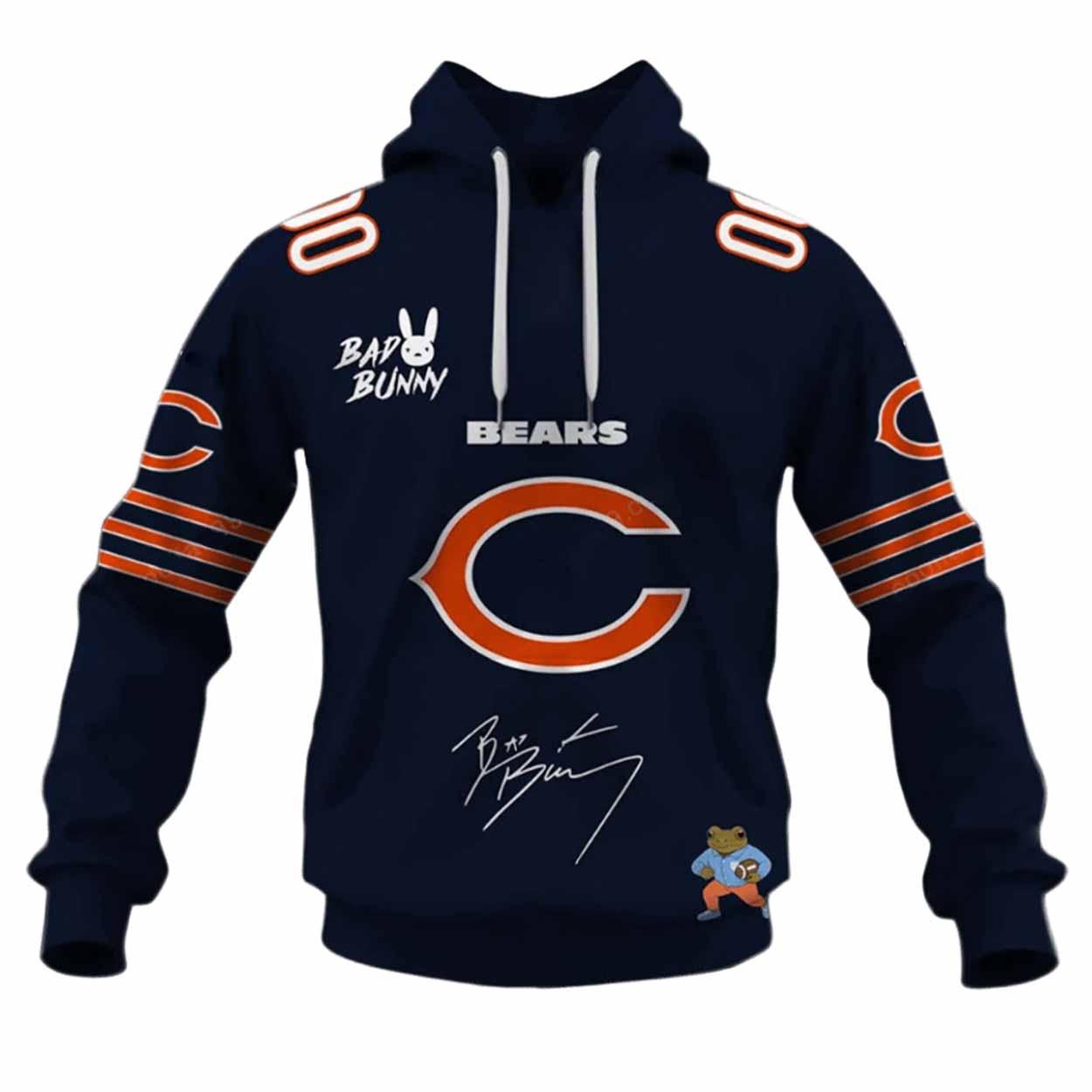 Bears Bad Bunny Bowl LX 2026 Personalized Hoodie Bears Bad Bunny Bowl LX 2026 Personalized Hoodie