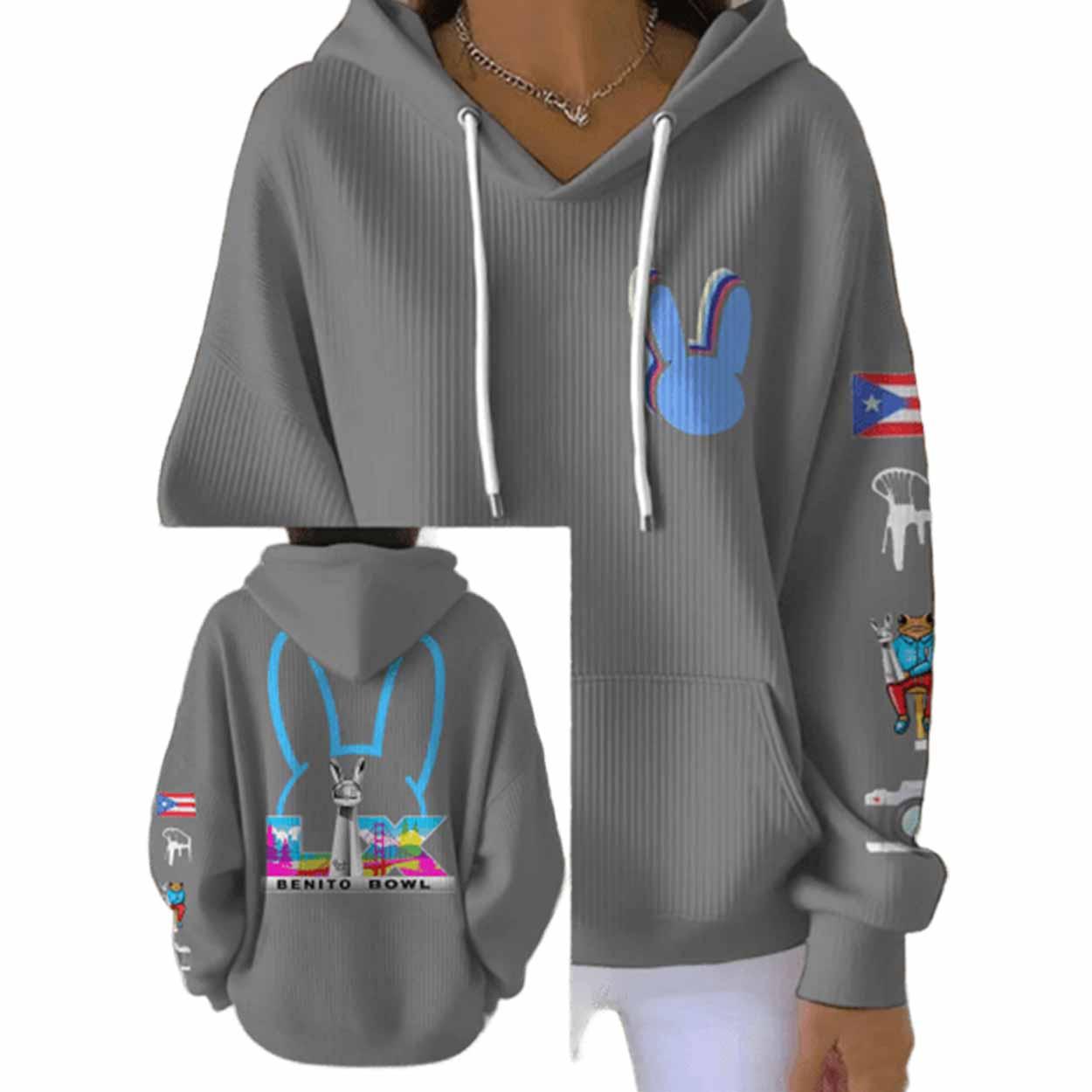 Benito Bowl LX 2026 Waffle Hoodie Benito Bowl LX 2026 Waffle Hoodie