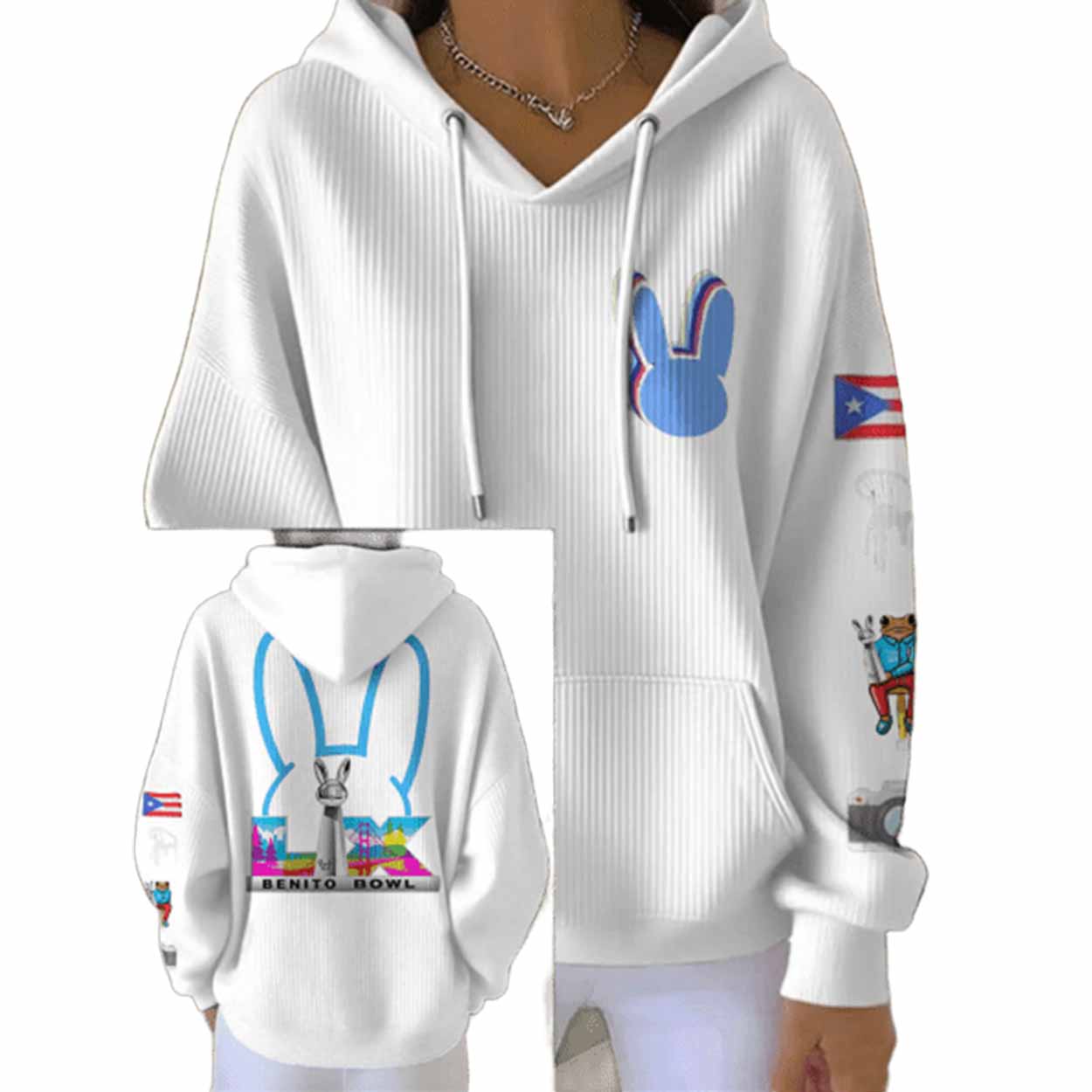 Benito Bowl LX 2026 Waffle Hoodie Benito Bowl LX 2026 Waffle Hoodie