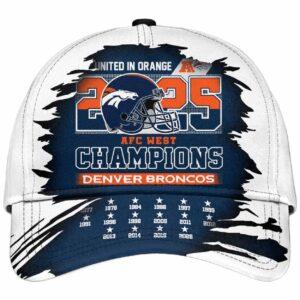 Broncos 2025 AFC West Champions Classic Cap Broncos 2025 AFC West Champions Classic Cap