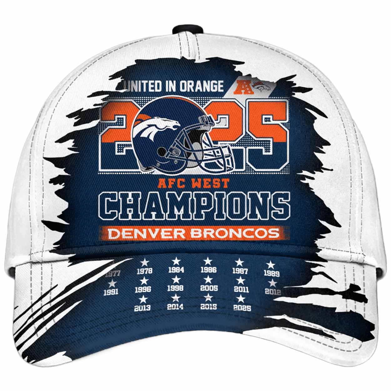 Broncos 2025 AFC West Champions Classic Cap Broncos 2025 AFC West Champions Classic Cap