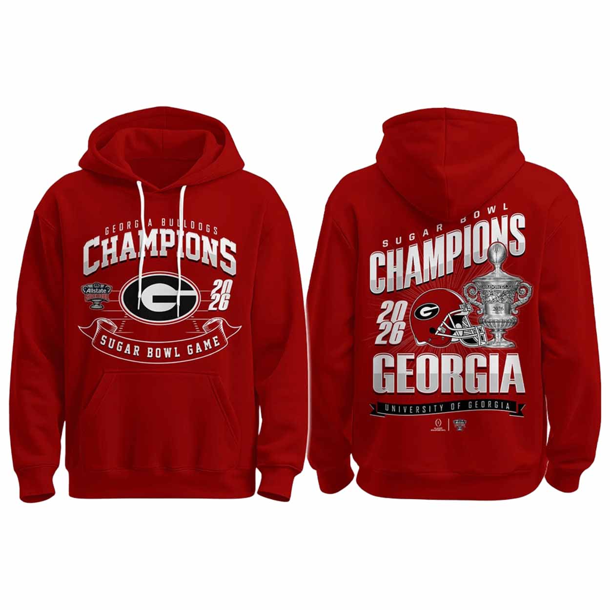 Bulldogs Sugar Bowl Champions 2026 Hoodie Bulldogs Sugar Bowl Champions 2026 Hoodie