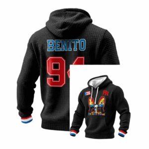 Bunny Benito Bowl LX Puerto Rico Print Waffle Hoodie Bunny Benito Bowl LX Puerto Rico Print Waffle Hoodie
