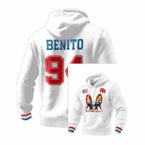 Bunny Benito Bowl LX Puerto Rico Print Waffle Hoodie 1 Bunny Benito Bowl LX Puerto Rico Print Waffle Hoodie