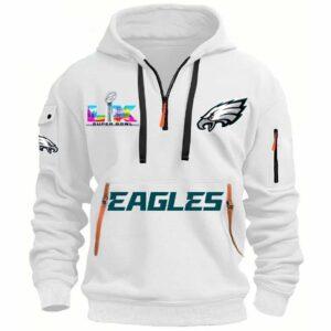 Eagles Bowl LX 2026 Quarter Zip Hoodie