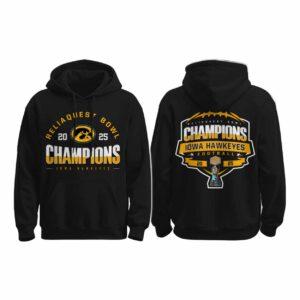 Hawkeyes Reliaquest Bowl Champions 2025 Hoodie Hawkeyes Reliaquest Bowl Champions 2025 Hoodie