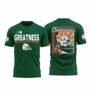 Hurricanes Greatness Playoff Vrbo Fiesta Bowl Champions 2026 Shirt Hurricanes Greatness Playoff Vrbo Fiesta Bowl Champions 2026 Shirt
