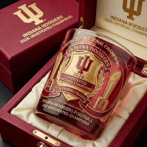 IU Undefeated National Champions 2026 Whiskey Glass IU Undefeated National Champions 2026 Whiskey Glass