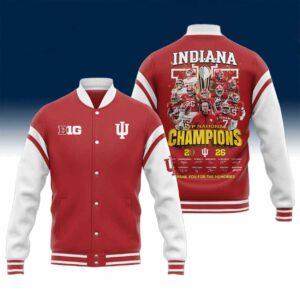 Indiana CFP National Champions 2026 Baseball Jacket Indiana CFP National Champions 2026 Baseball Jacket