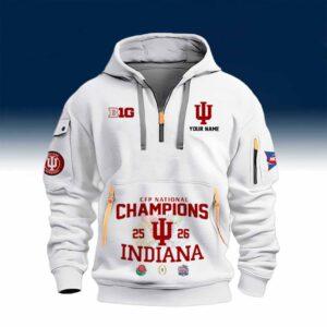 Indiana Hoosiers CFP National Champions 2025-2026 Quarter Zip Hoodie 1 Indiana Hoosiers CFP National Champions 2025 2026 Quarter Zip Hoodie
