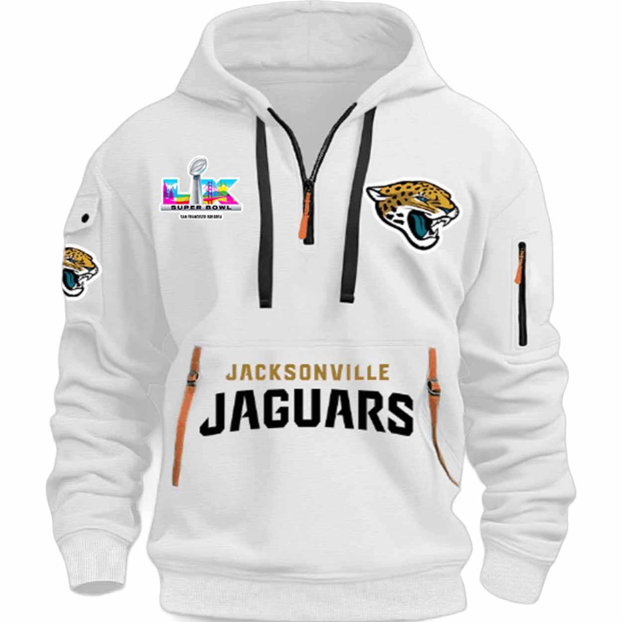 Jaguars Bowl LX 2026 Quarter Zip Hoodie Jaguars Bowl LX 2026 Quarter Zip Hoodie
