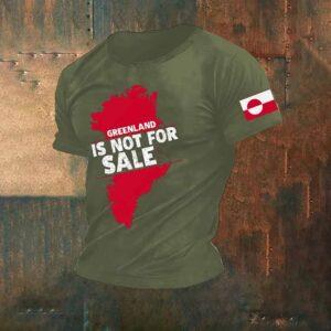 Men's Retro Greenland Not For Sale Printed Casual T-shirt 2 Men's Retro Greenland Not For Sale Printed Casual T shirt