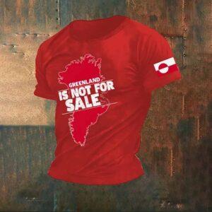 Men's Retro Greenland Not For Sale Printed Casual T-shirt 1 Men's Retro Greenland Not For Sale Printed Casual T shirt