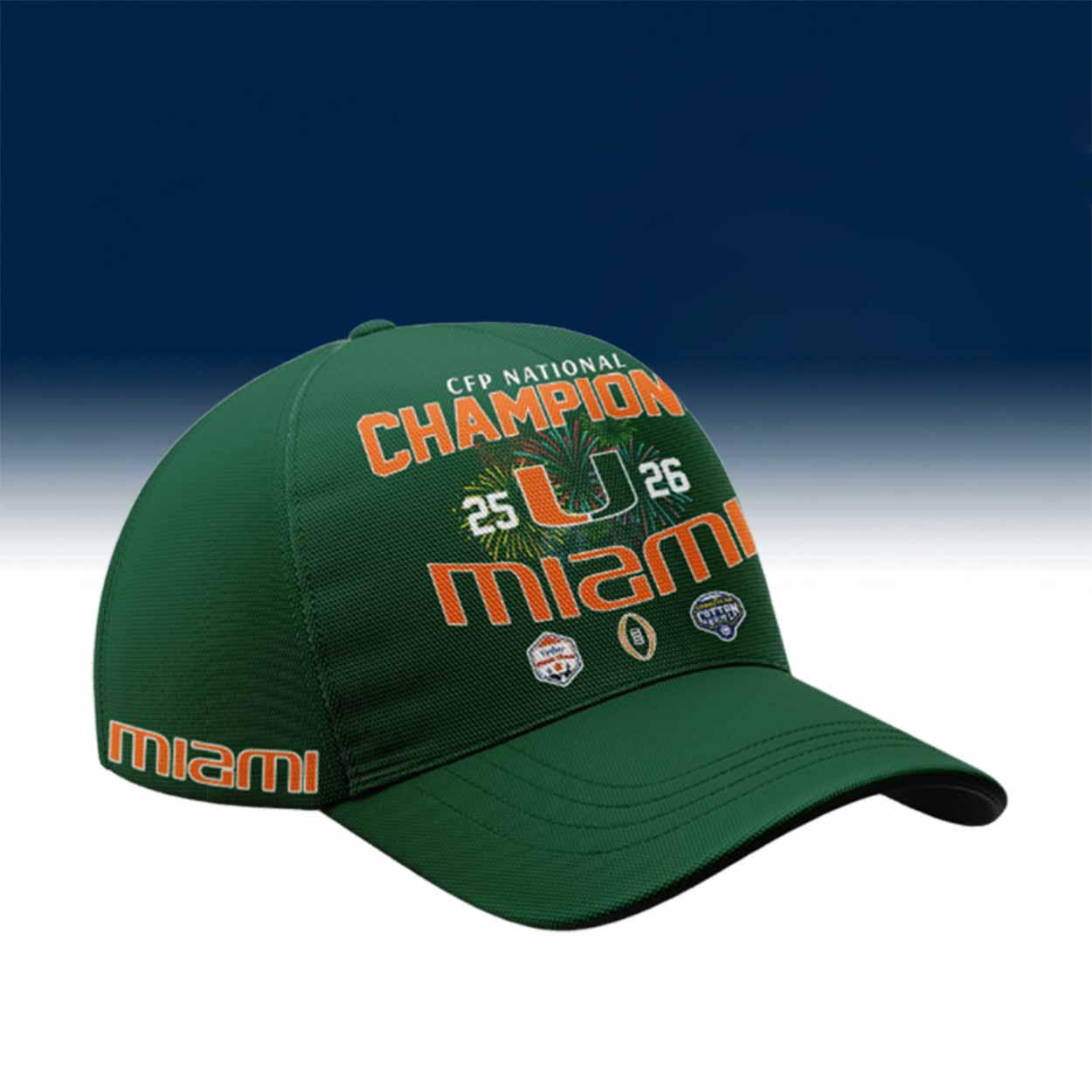 Miami Hurricanes CFP National Champions 2026 Hat Miami Hurricanes CFP National Champions 2026 Hat