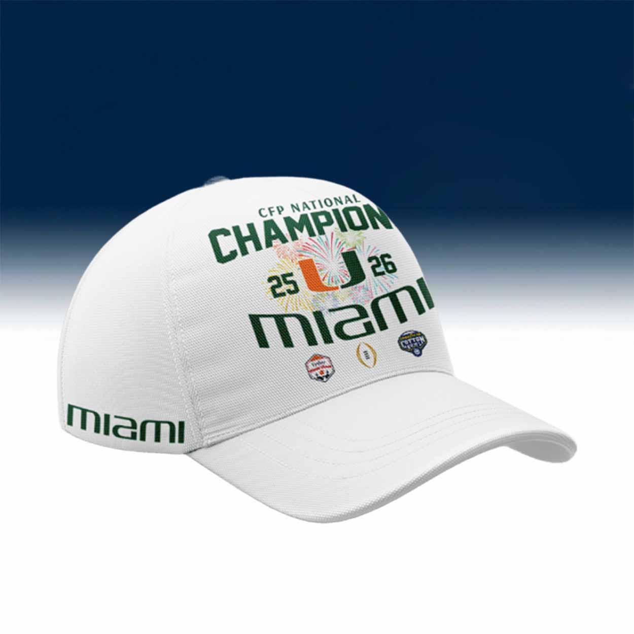 Miami Hurricanes CFP National Champions 2026 Hat Miami Hurricanes CFP National Champions 2026 Hat