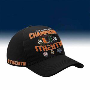 Miami Hurricanes CFP National Champions 2026 Hat 2 Miami Hurricanes CFP National Champions 2026 Hat