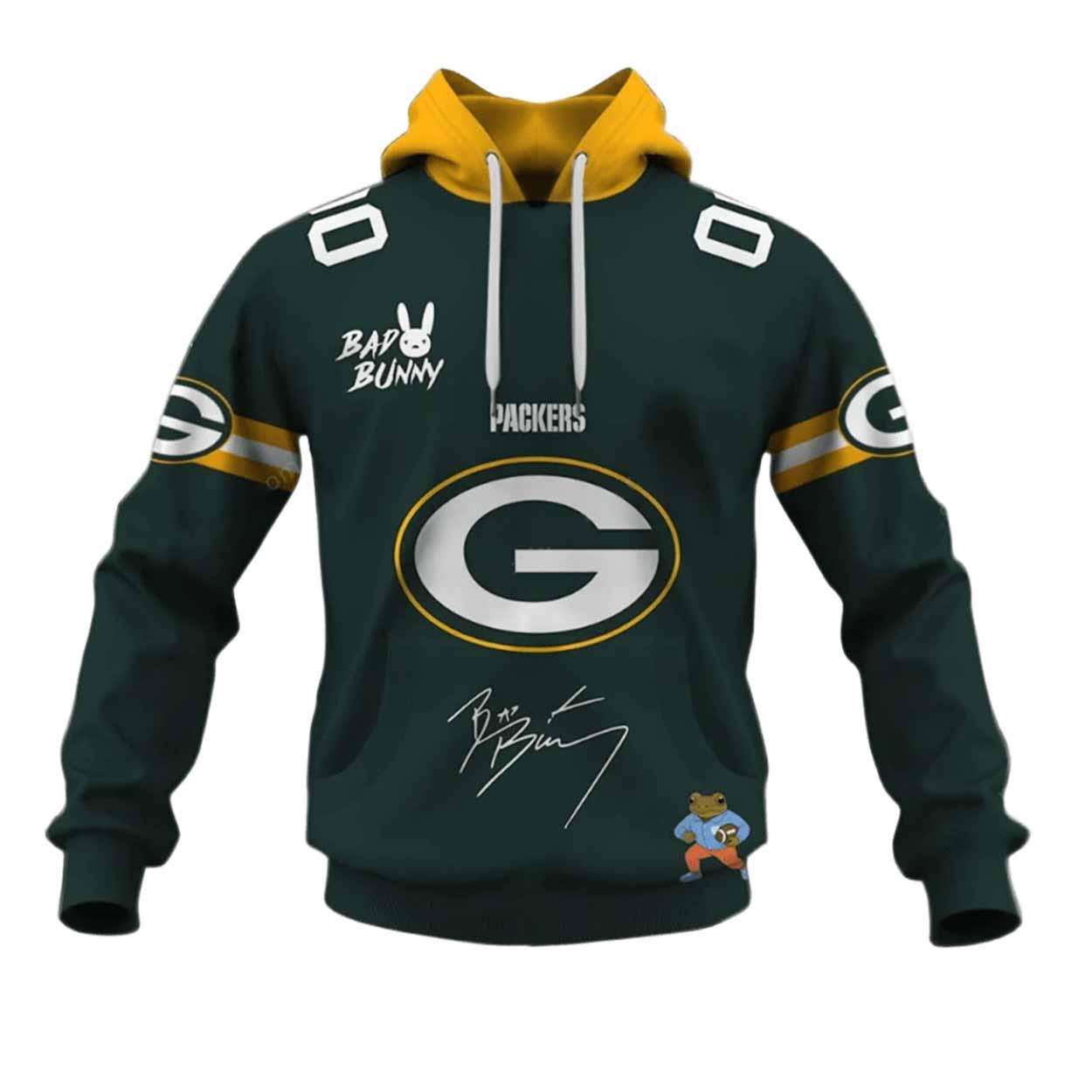 Packers Bad Bunny Bowl LX 2026 Personalized Hoodie Packers Bad Bunny Bowl LX 2026 Personalized Hoodie