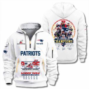 Patriots 12 Time AFC Championship Quarter Zip Hoodie