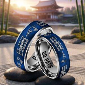 Patriots 2026 Bowl LX Silver Tungsten Ring Patriots 2026 Bowl LX Silver Tungsten Ring