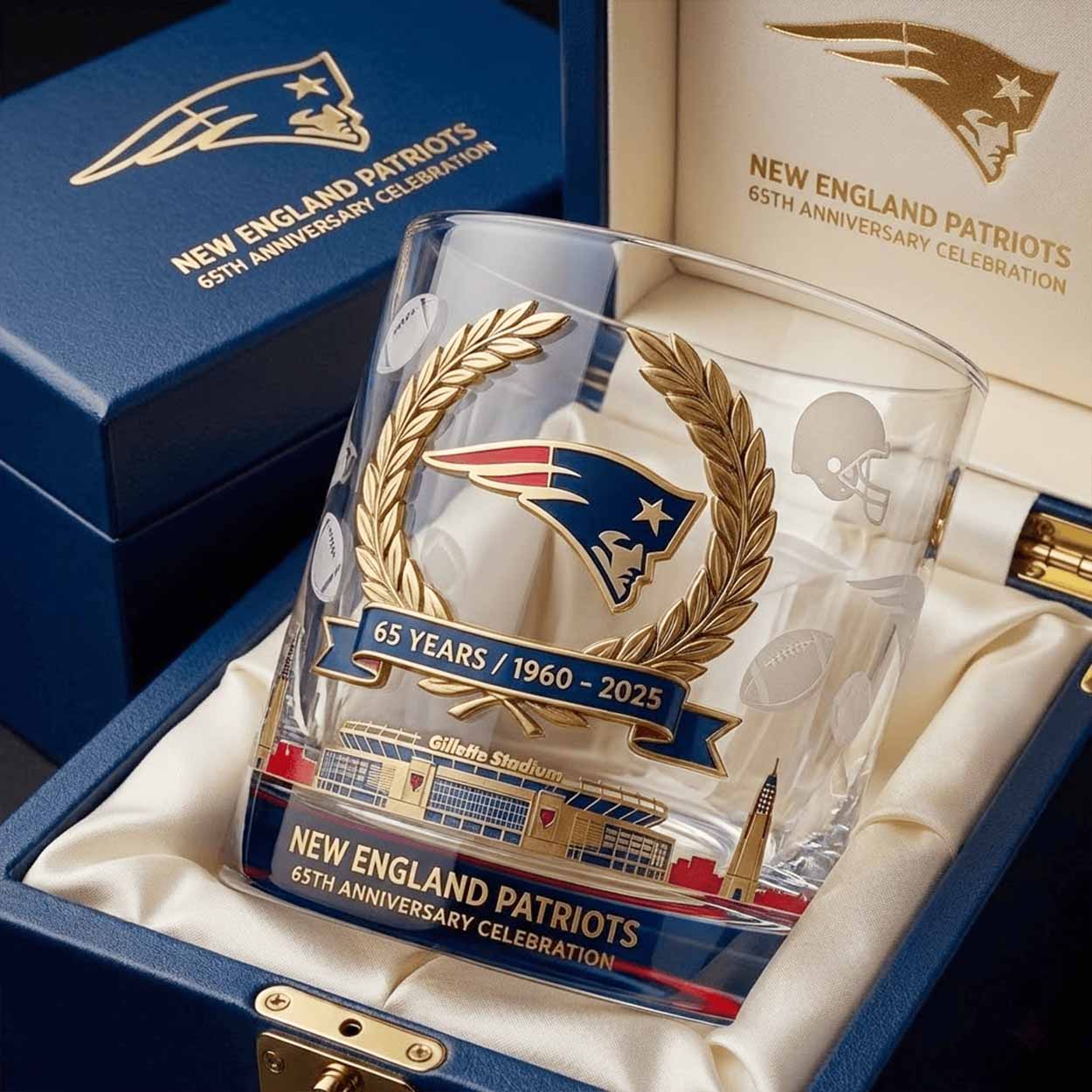 Patriots 65th Anniversary Celebration Whiskey Glass Patriots 65th Anniversary Celebration Whiskey Glass