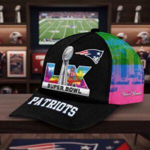 Patriots Bowl LX 2026 Custom Name Hat Patriots Bowl LX 2026 Custom Name Hat