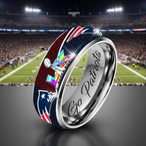 Patriots Bowl LX 2026 Tungsten Ring Patriots Bowl LX 2026 Tungsten Ring