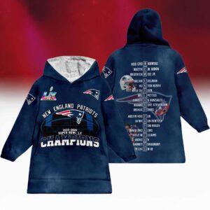 Patriots Bowl LX Champions 2026 Blanket Hoodie Patriots Bowl LX Champions 2026 Blanket Hoodie