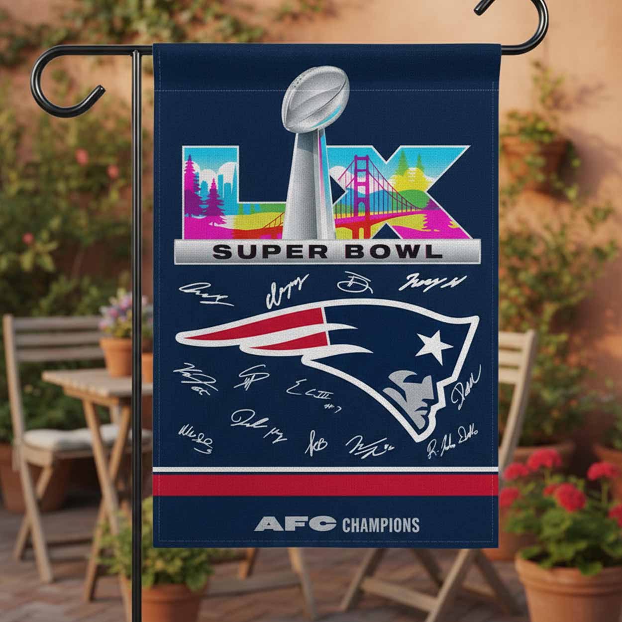 Patriots Bowl LX Champions 2026 Flag Patriots Bowl LX Champions 2026 Flag