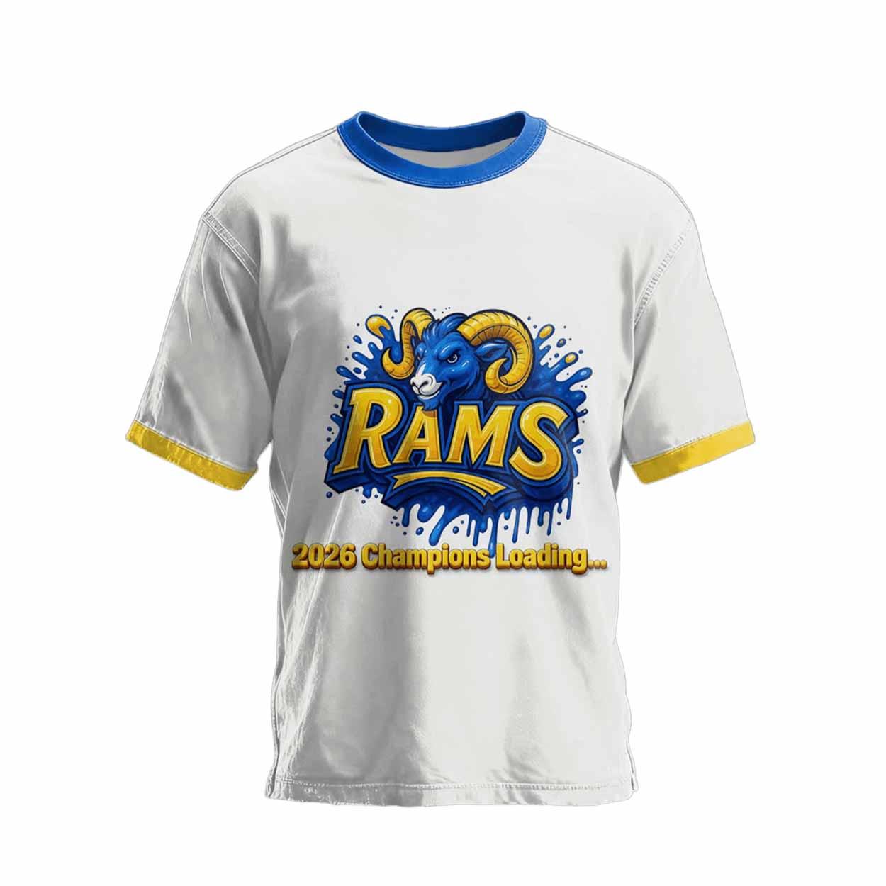 Rams 2026 Champions Loading Print Shirt Rams 2026 Champions Loading Print Shirt