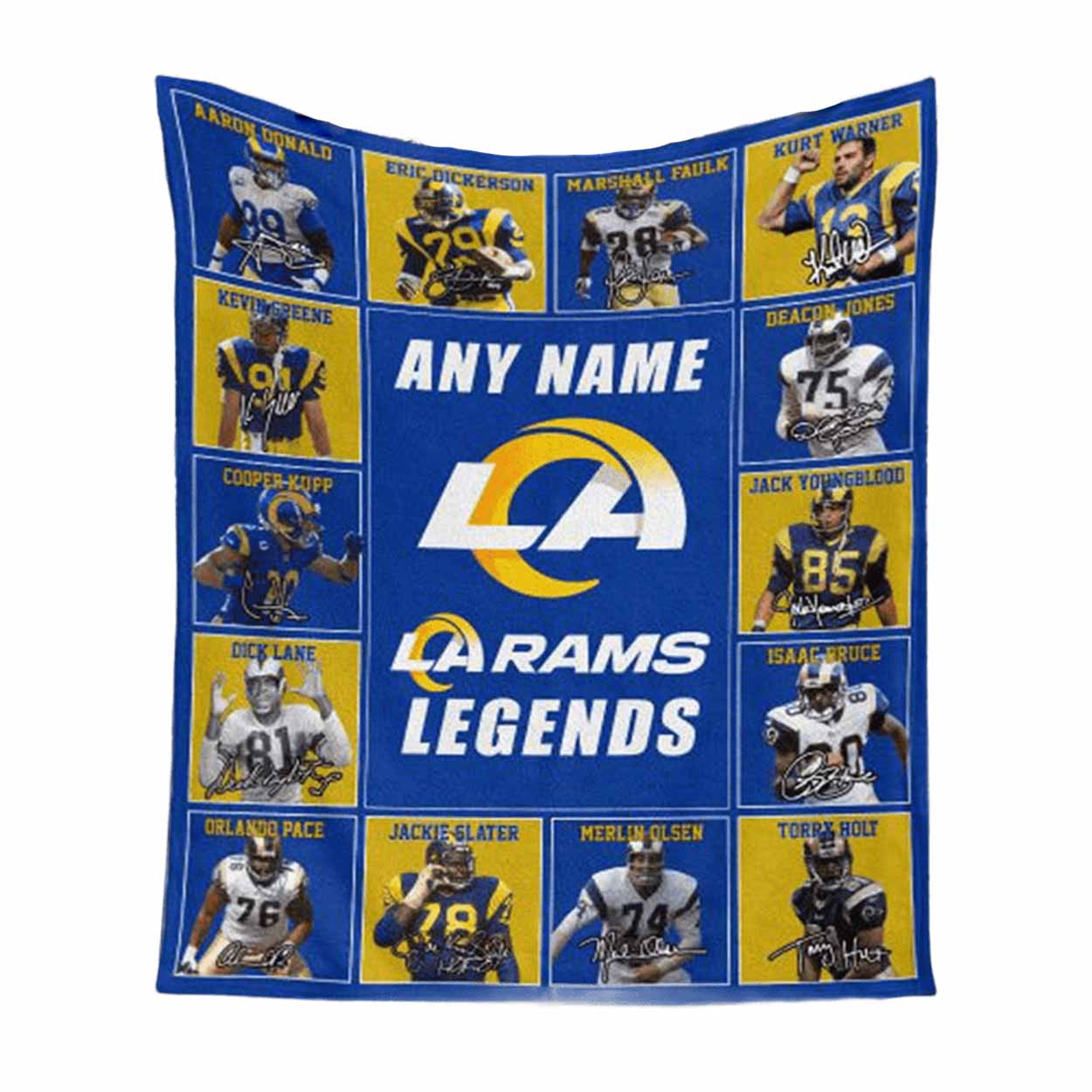 Rams Legend Custom Name Blanket Rams Legend Custom Name Blanket