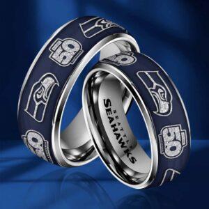 Seahawks 50 Season Tungsten Ring Seahawks 50 Season Tungsten Ring
