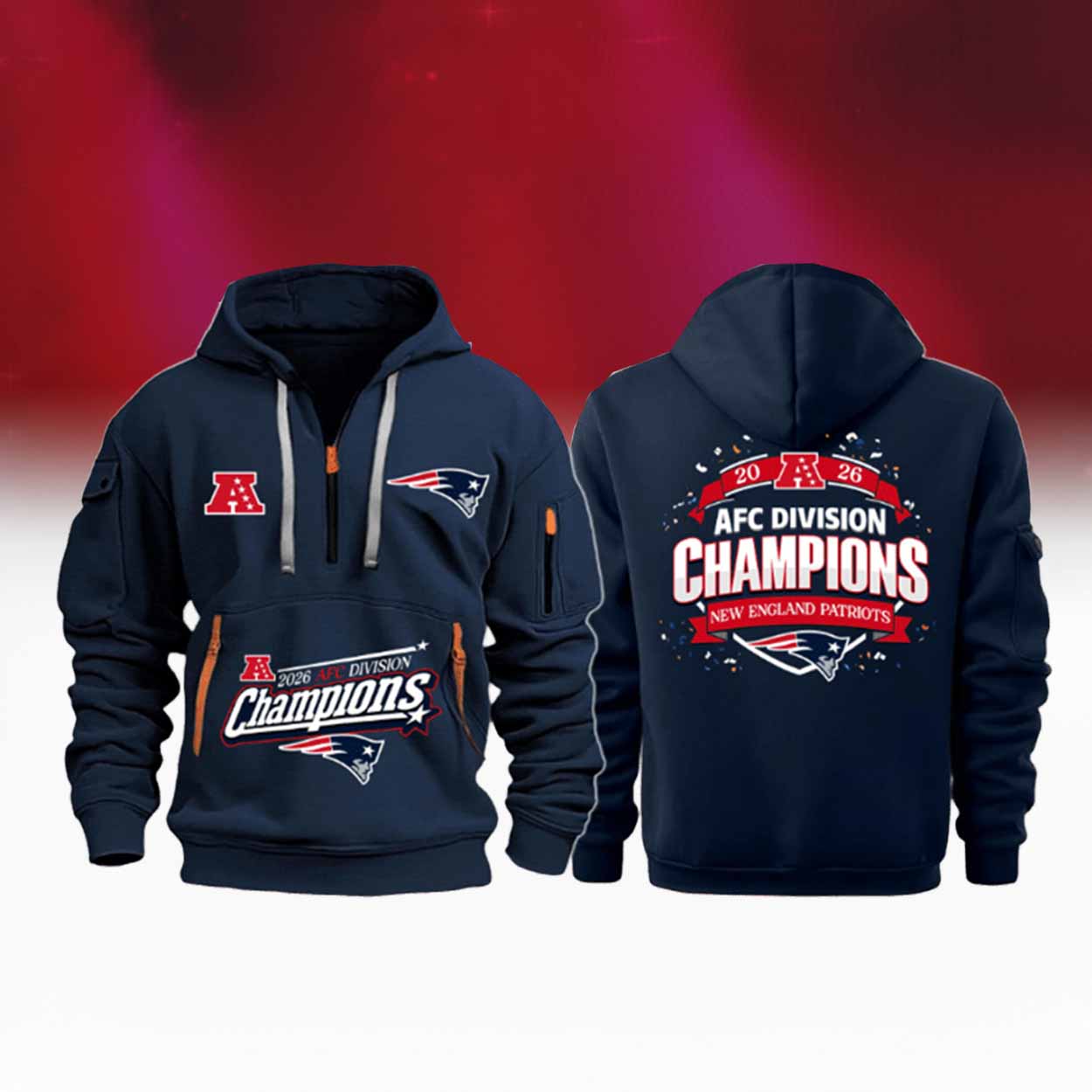 Seahawks AFC Division Champions 2026 Quarter Zip Hoodie Seahawks AFC Division Champions 2026 Quarter Zip Hoodie