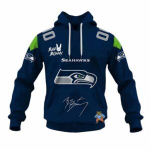 Seahawks Bad Bunny Bowl LX 2026 Personalized Hoodie Seahawks Bad Bunny Bowl LX 2026 Personalized Hoodie