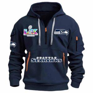 Seahawks Bowl LX 2026 Quarter Zip Hoodie