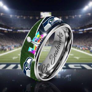 Seahawks Bowl LX 2026 Tungsten Ring Seahawks Bowl LX 2026 Tungsten Ring