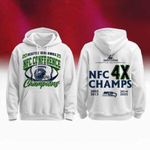 Seahawks NFC Conference 4X Champions Hoodie