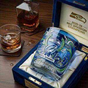 Seahawks NFC Division Champions 2026 Whiskey Glass Seahawks NFC Division Champions 2026 Whiskey Glass