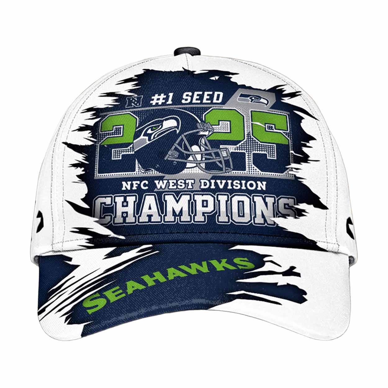 Seahawks No 1 Seed NFC West Division Champions 2025 Classic Cap Seahawks No 1 Seed NFC West Division Champions 2025 Classic Cap