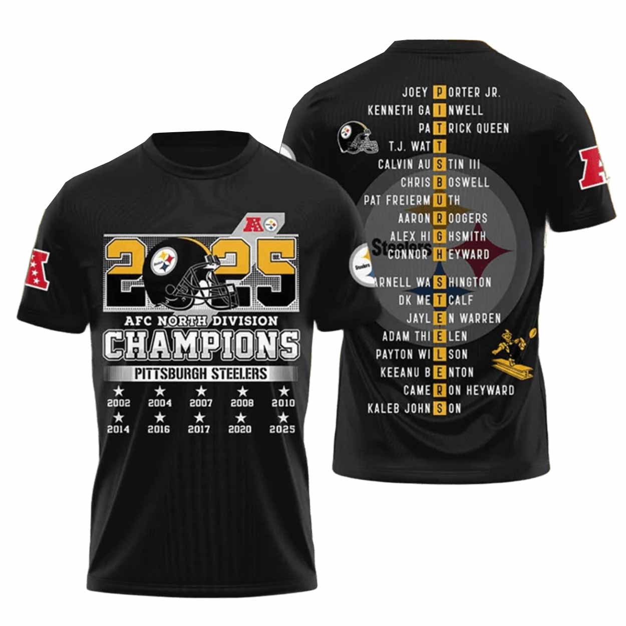 Steelers AFC North Division Champions 2025 Shirt Steelers AFC North Division Champions 2025 Shirt