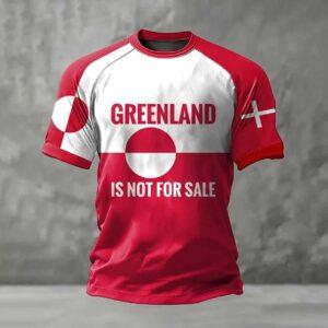 Unisex Greenland Is Not For Sale Printed Casual T-shirt