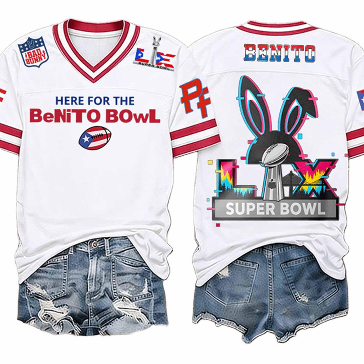 Unisex Here For The Benito Bowl LX Print T Shirt Unisex Here For The Benito Bowl LX Print T-Shirt
