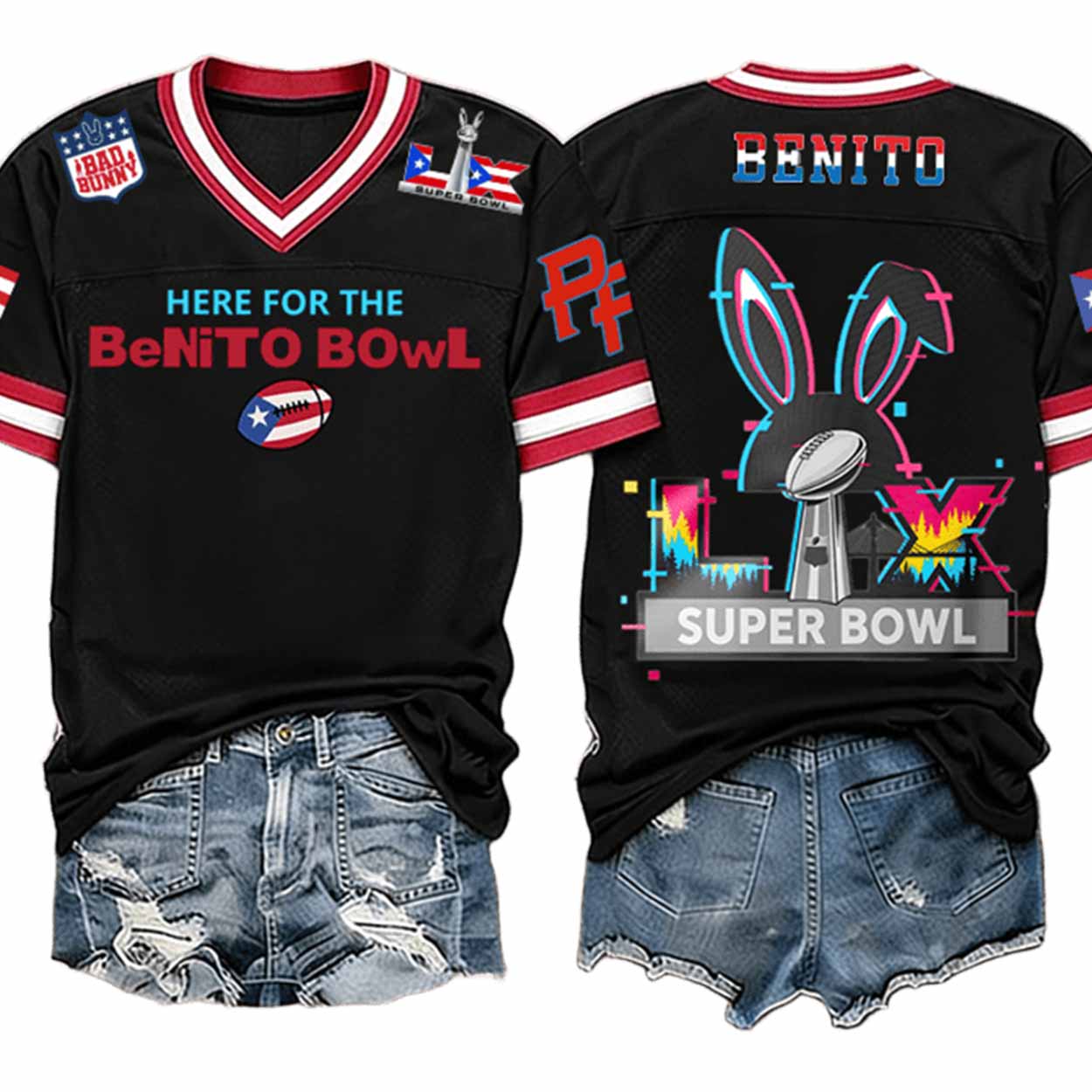 Unisex Here For The Benito Bowl LX Print T-Shirt Unisex Here For The Benito Bowl LX Print T-Shirt