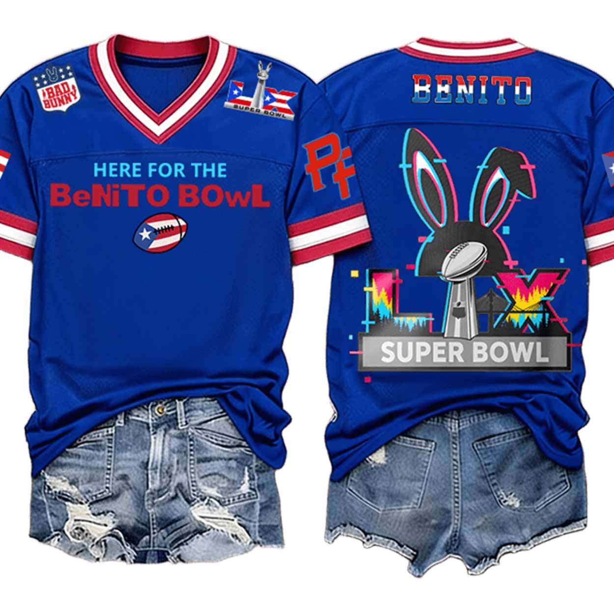 Unisex Here For The Benito Bowl LX Print T-Shirt Unisex Here For The Benito Bowl LX Print T-Shirt
