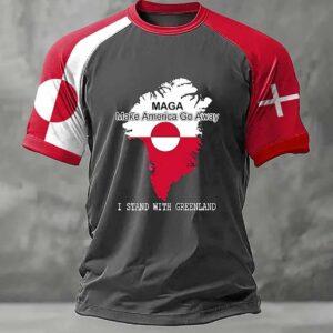 Unisex Make America Go Away I Stand With Greenland Print Hoodie