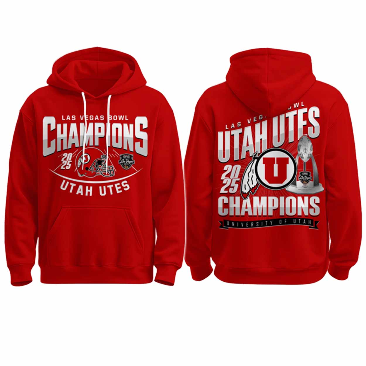 Utah Utes Las Vegas Bowl Champions 2025 Hoodie Utah Utes Las Vegas Bowl Champions 2025 Hoodie