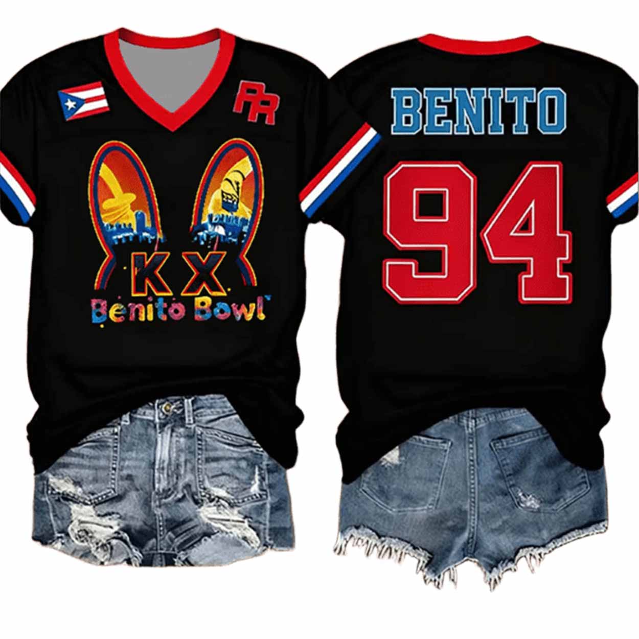 Women's Bunny Benito Bowl LX Printed Short Sleeved T Shirt Women's Bunny Benito Bowl LX Printed Short-Sleeved T-Shirt
