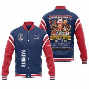 2026 Patriots Bowl LX Champions Baseball Jacket 2026 Patriots Bowl LX Champions Baseball Jacket