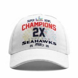 2026 Seahawks 2X Bowl LX Champions Hat 1 2026 Seahawks 2X Bowl LX Champions Hat