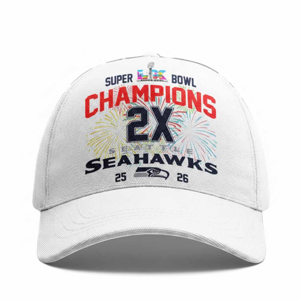 2026 Seahawks 2X Bowl LX Champions Hat 2026 Seahawks 2X Bowl LX Champions Hat